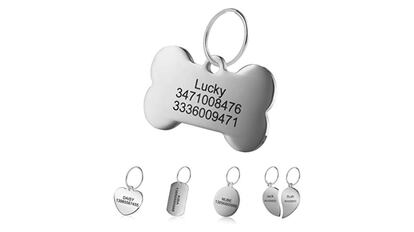 Placa de identificación de mascotas.
