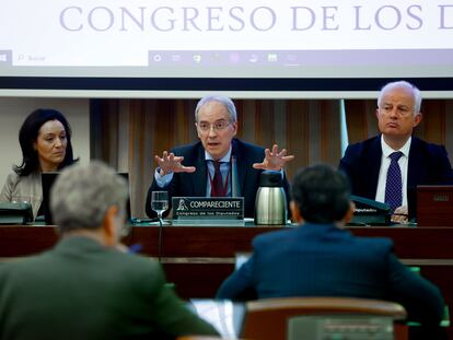El secretario de Estado de Hacienda, Jesús Gascón, comparece ante la Comisión de Hacienda del Congreso.