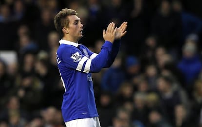 Deulofeu amb la samarreta de l'Everton en una imatge d'arxiu.