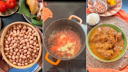 Proceso de elaboración de la salsa de cacahuete.
