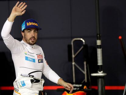 Fernando Alonso, en el Gran Premio de Abu Dhabi en noviembre de 2018.