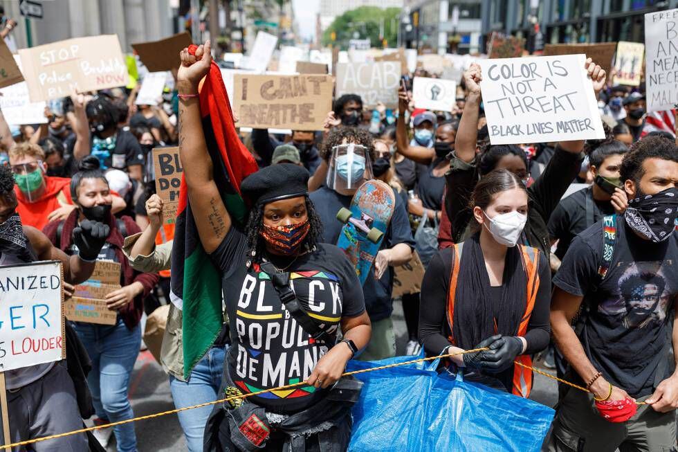 Protestas en Nueva York del movimiento Black Lives Matter, que se ha extendido por todo Estados Unidos frente a la brutalidad policial contra la población afroamericana.