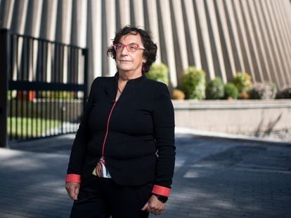 María Luisa Balaguer, frente al Tribunal Constitucional, en septiembre de 2021.