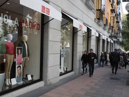 Escaparate de una tienda de ropa en Madrid.