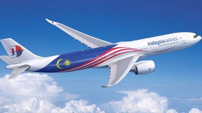 Recreación del A330-900 con los colores de Malaysia Airlines.