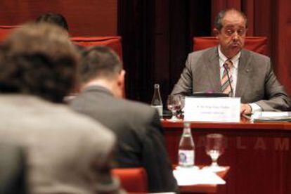 El conseller de Interior de la Generalitat, Felip Puig, durante su comparecencia en el Parlament.
