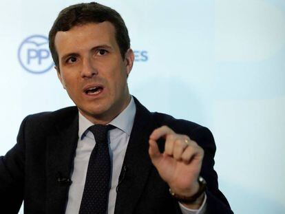 El líder del PP, Pablo Casado, esta semana.