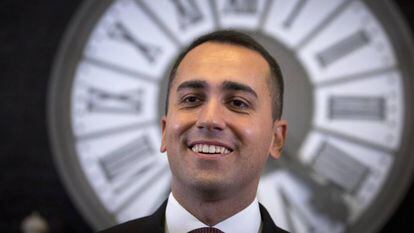 Luigi Di Maio, este jueves en Bruselas, antes de volar a Roma.