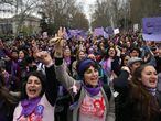DVD 991 (08-03-20) Manifestacion del Dia de la Mujer, el 8M, a su paso por Cibeles, en Madrid. © Samuel Sanchez
