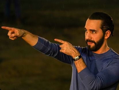 Nayib Bukele durante una aparición pública en la capital salvadoreña.