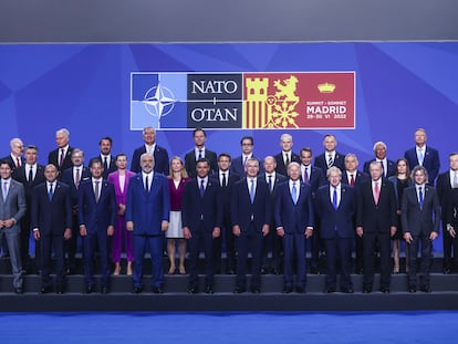 Foto de la familia de la cumbre de la OTAN, el miércoles en Madrid.