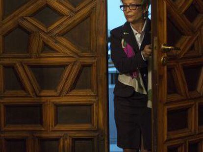 La consejera Elena Víboras, este martes tras el Consejo de Gobierno.