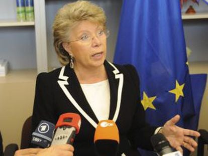 La vicepresidenta de la Comisi&oacute;n Europea, Viviane Reding. 