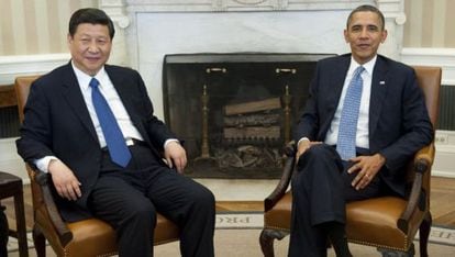 El presidente chino, Xi Jinping, y el de EE UU, Barack Obama, en febrero de 2012.