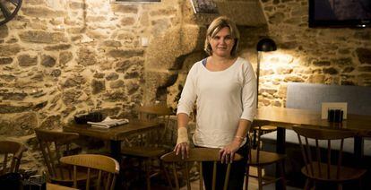 Mar Vilariño, antigua empleada en la construcción que trabaja ahora en la hostelería, el viernes en Santiago de Compostela.