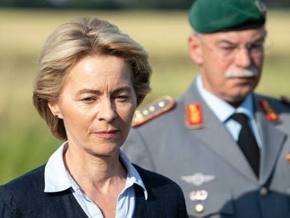 Ursula von der Leyen, este lunes en Aerzen (Alemania).