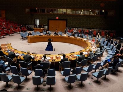 Miembros del Consejo de Seguridad de la ONU en la sede de Nueva York.
