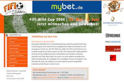 Página web de Wild-cup, desde la que se está organizando el Mundial alternativo.