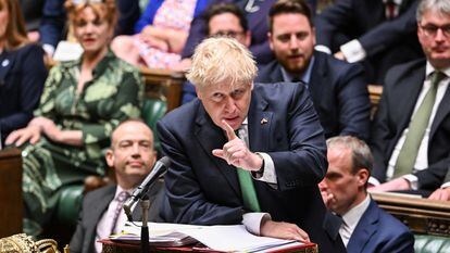 Boris Johnson, este miércoles en el Parlamento británico.