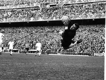 Betancort, en un partido en el Bernabéu.