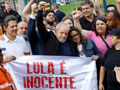 La liberación de Lula da Silva, en imágenes