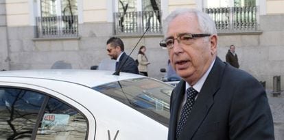 Juan José Imbroda, ayer, a su llegada al Tribunal Supremo.