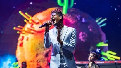 El músico Jon Batiste, durante su actuación en el Austin City Limits Festival, el 10 de octubre.