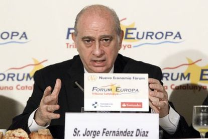 Jorge Fernández Díaz, durante una conferencia este martes.