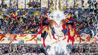 Portada de Alex Ross para 'Crisis en Tierras infinitas'.
