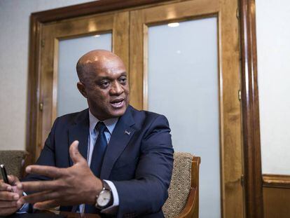 El ministro de Exteriores de Cabo Verde, Luis Filipe Tavares, en un hotel de Madrid.