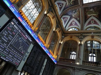 Interior de la Bolsa de Madrid