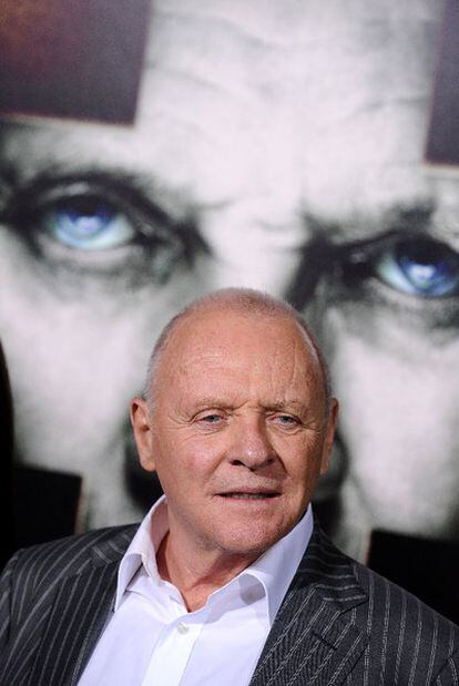 Anthony Hopkins, en el estreno de <i>El rito</i> en Los Ángeles.