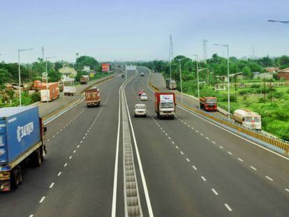 Una de las autopistas de IRB en la India.