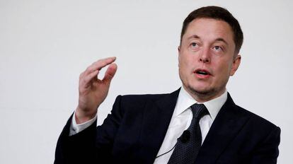 Elon Musk, fundador y consejero delegado de Tesla y SpaceX habla en la conferencia de I+D de la Estaci&oacute;n Espacial Internacional.