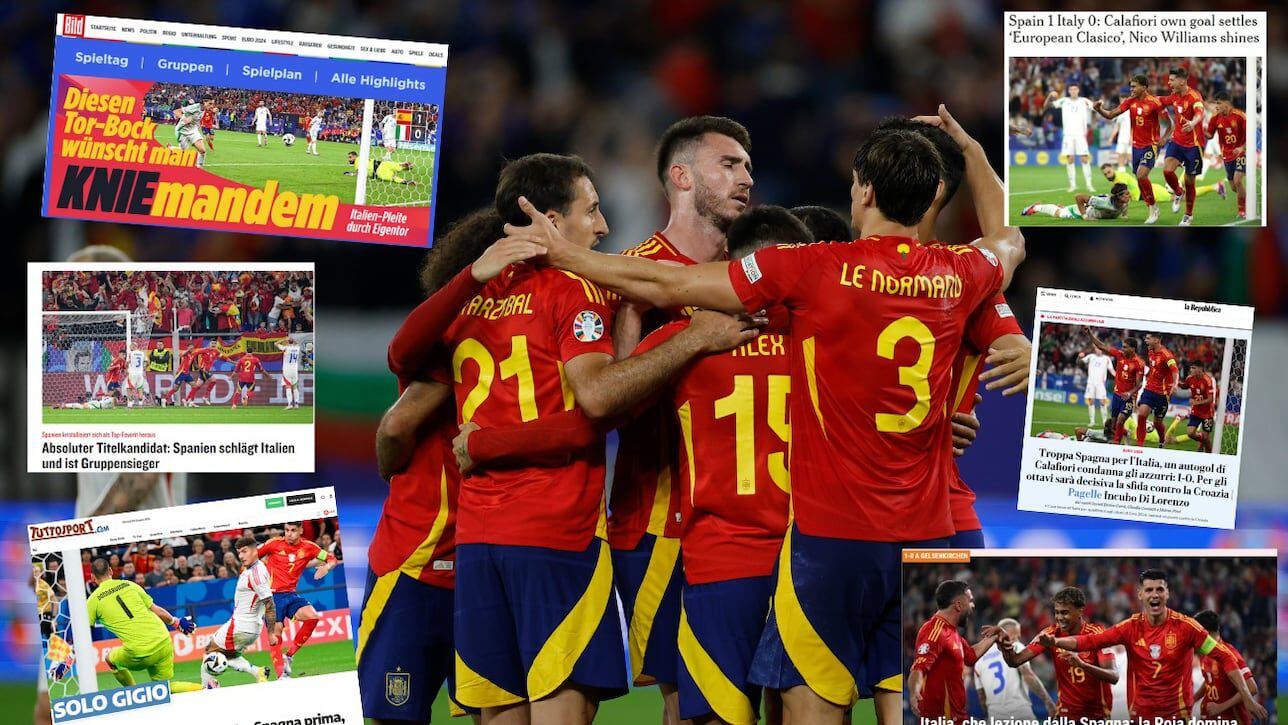 La prensa italiana reflejó la superioridad de España ante Italia.