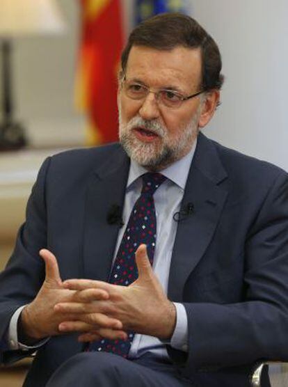 Mariano Rajoy durante una entrevista.