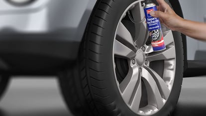We describe a series of products to repair punctures in car or motorcycle tires as soon as possible.