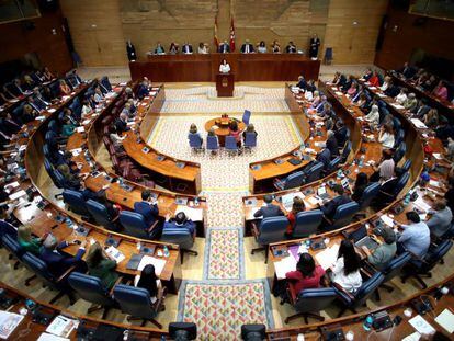 Pleno de investidura de Isabel Díaz Ayuso como presidenta de la Comunidad de Madrid.