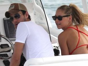 El cantante y Anna Kournikova, en Miami.