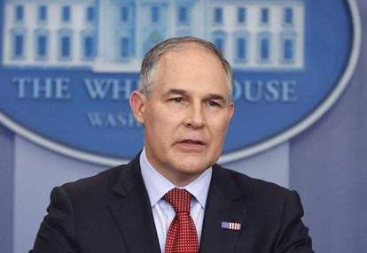 Scott Pruitt, director de la EPA, durante una comparecencia en la Casa Blanca el pasado junio.