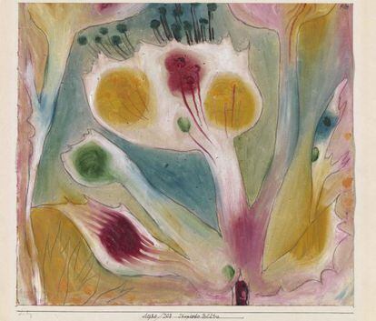 &Oacute;leo &#039;Flor tropical&#039; (1920), de Paul Klee.