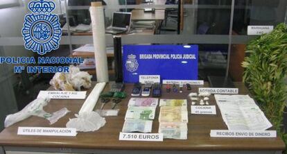 Material incautado por la Policía