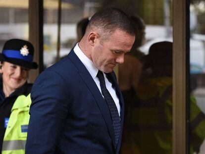 Rooney, a su llegada a los juzgados de Stockport.