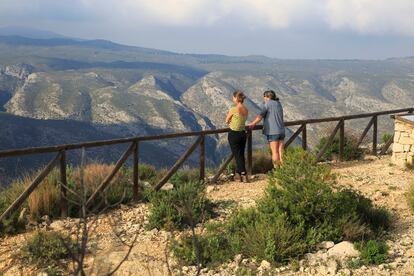 El mirador del Xap, en el valle de Gallinera, en la Marina Alta (Alicante).