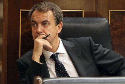 Zapatero, en la sesión de control.