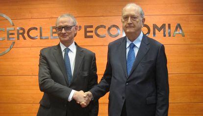 Antón Costas, junto a Juan José Brugera.