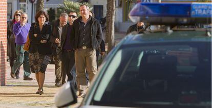 La alcaldesa de Manilva, Antonia Muñoz, entrando en los juzgados de Estepona en 2011.