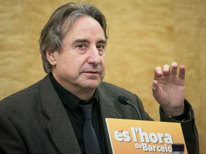 El actor Juanjo Puigcorb&eacute;, en un acto preelectoral