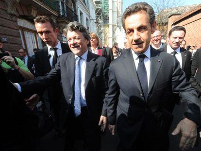 Nicolas Sarkozy hoy en Valenciennes.