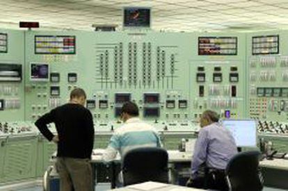 Centro de control de la central nuclear de Santa Mar&iacute;a de Garo&ntilde;a (Burgos).